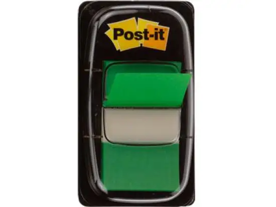 Haftstreifen Post-it 680-3 Index 25,4 x 43,2 mm, grün, Spender 50 Stk