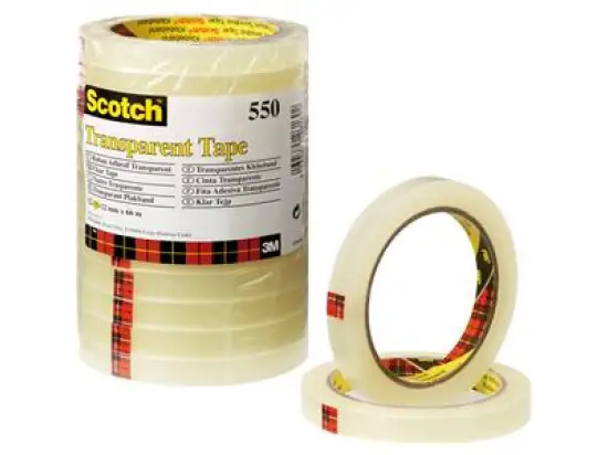 Klebeband Scotch 5501966 Transparent 550 19mmx66m transparent, Pack 8 Rollen