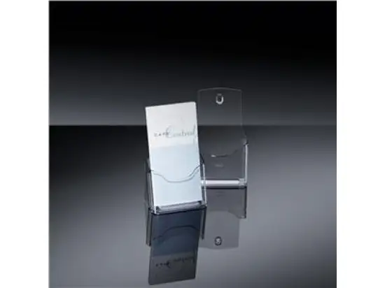 Tisch-Prospekthalter Sigel LH113 1Fach DIN lang Tischmodell und Wandmontage glasklar Acryl