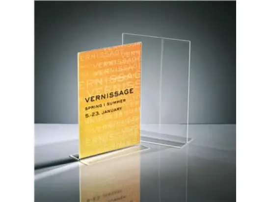 Tischaufsteller Sigel TA220 A4-hoch gerade Acryl glasklar beidseitige Präsentation