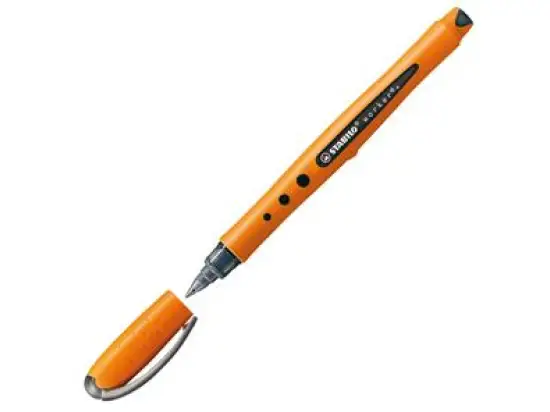 Tintenroller Stabilo 2016/46 worker+ fine 0,3mm (F), Edelstahlspitze, mit Kappe, schwarz