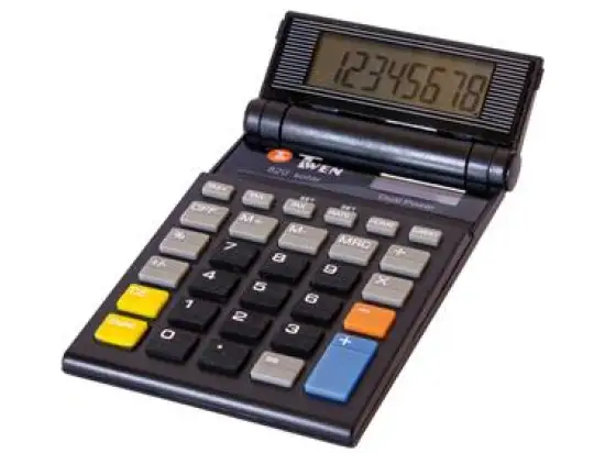 Tischrechner TA Twen 578 820S 8-stellig Solar- und Batteriebetrieb