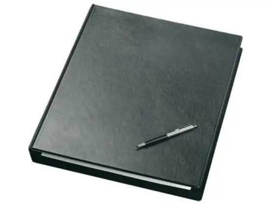 Ringbuch Veloflex 4130280 Exclusiv A3-hoch, 4 Ringe Ø 30 mm, PVC, D-Ring-Mechanik, Innentasche, ledergenarbt, schwarz