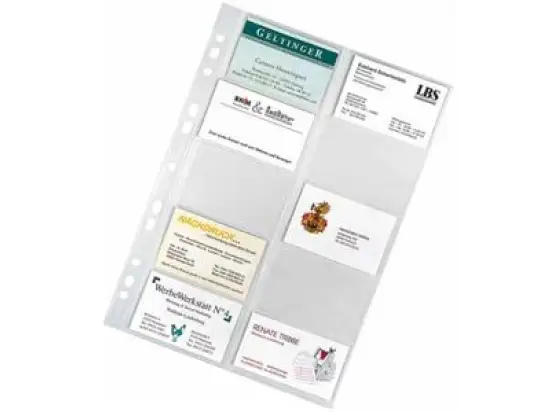 Visitenkartenhülle Veloflex 5341000 Kunststoff (PP) 10-teilig glasklar, Pack 10 Stk