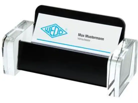 Visitenkartenhalter Wedo 604401 60 4401 acryl exklusiv schwarz/Acryl 11,5x5,5x5 cm