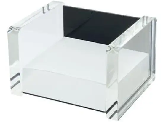 Zettelbox Wedo 607001 60 7001 acryl exklusiv schwarz/Acryl 11,6x9,9cm, mit ca. 500 Einlegeblättern 9x9cm