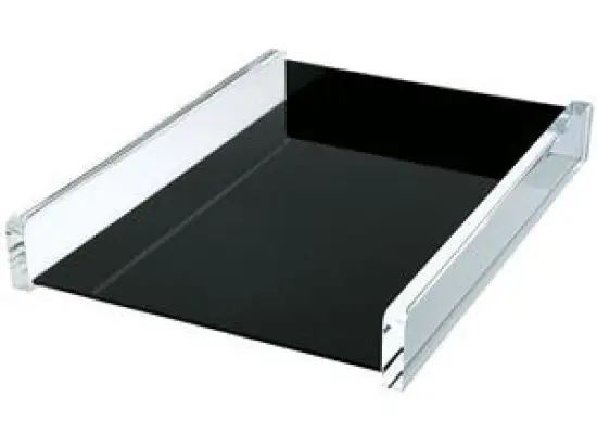 Briefablage Wedo 608001 60 8001 acryl exklusiv schwarz A4 Acryl 24,2x4,1x32cm