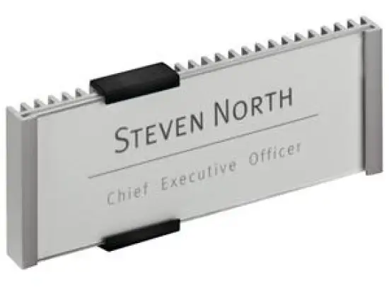 Türschild Durable 4800-23 480023 Info Sign 149 x 52,5 mm, metallic silber, mit Einsteckschild