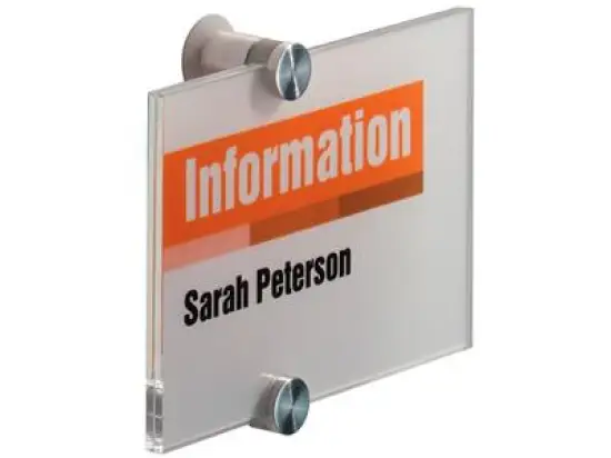 Türschild Durable 4821-19 482119 Crystal Sign 148 x 105 mm, transparent, mit 2 beschriftbaren Folienschildern