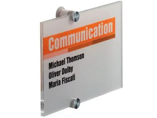 Türschild Durable 4823-19 482319 Crystal Sign 210 x 148 mm, transparent, mit 2 beschriftbaren Folienschildern