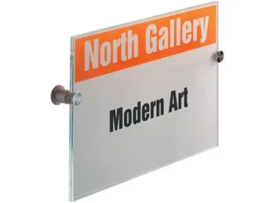 Türschild Durable 4825-19 482519 Crystal Sign 210 x 297 mm, transparent, mit 2 beschriftbaren Folienschildern