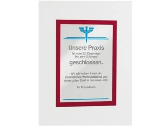 Magnetrahmen Durable 4872-03 487203 Duraframe A4 rot selbstklebend, Pack 2 Stk