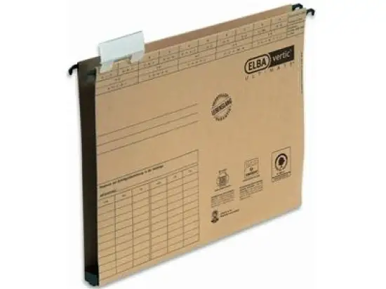 Hängesammler Elba 100552068 85452 vertic Ultimate A4, Karton 240g, naturbraun, 20mm-Kunststoffboden