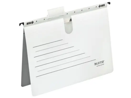 Hängehefter Leitz 1924-30-01 19243001 Alpha Active Karton 275g, kaufmännische Heftung, weiß, Pack 5 x 5 Stk
