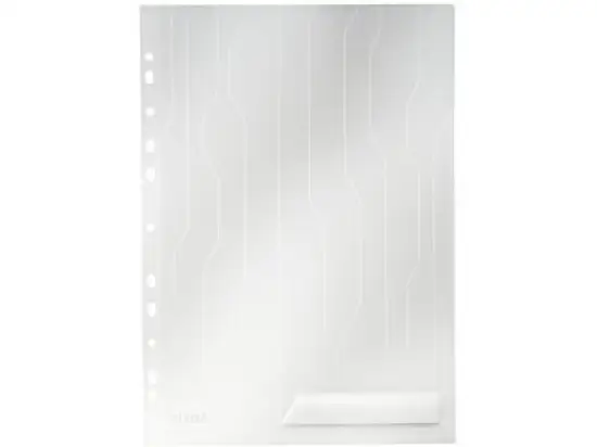 Prospekthüllen / Sichthüllen Leitz 4726-00-03 47260003 CombiFile A4, Kunststoff (PP), genarbt, mit Verschlusslasche, transluzent, farblos, Pack 5 Stk