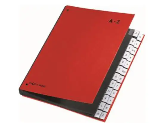 Pultordner Pagna 24249-01 Color A4, 24 Fächer, A-Z, Karton/laminiertes Papier, PP-Tabe, rot