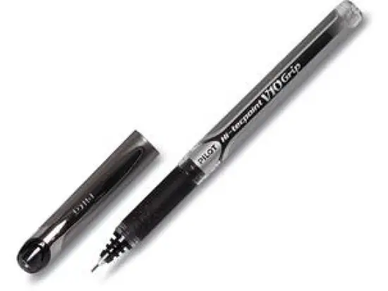 Tintenroller Pilot BXGPN-V10-B 2208001 Hi-Tecpoint V10 Grip 0,7mm, Edelstahlspitze, mit Kappe, schwarz