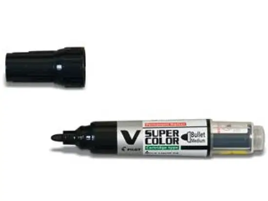 Permanentmarker Pilot SCA-VSC-M-B-BG 4034701 V Super Color Begreen, SCA-VSC-M-BG 0,9mm, Rundspitze, schwarz, Pack 10 Stk