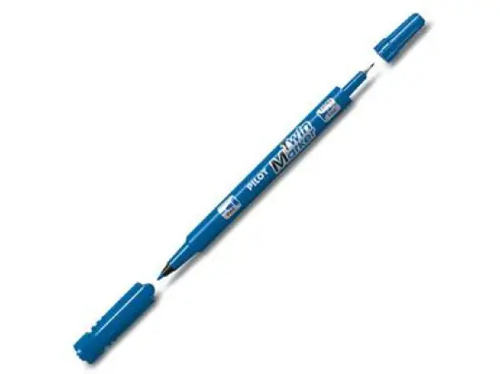 Filzschreiber Pilot SCA-TM-L-BG 4045703 Twin Marker Begreen, SCA-TM-BG mit 2 Spitzen, permanent, Schreibfarbe:blau