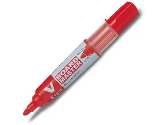 Whiteboardmarker Pilot WBMA-VBM-M-R-BG 5080702 V Board Master Begreen, WBMA-VBM-M-BG 2,3mm, Rundspitze, rot