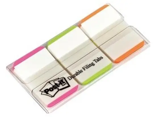Haftstreifen Post-it 686L-PGO Index Strong 25,4 x 38 mm, 3 x 22 Streifen pink, grün, orange