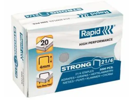 Heftklammern Rapid 24867400 Strong 21/4 galvanisiert, Pack 5 x 5000 Stk