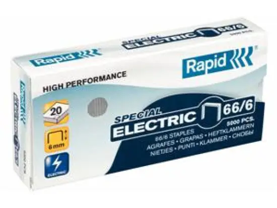 Heftklammern Rapid 24867800 Electric 66/6 galvanisiert 5M, Pack 5000 Stk