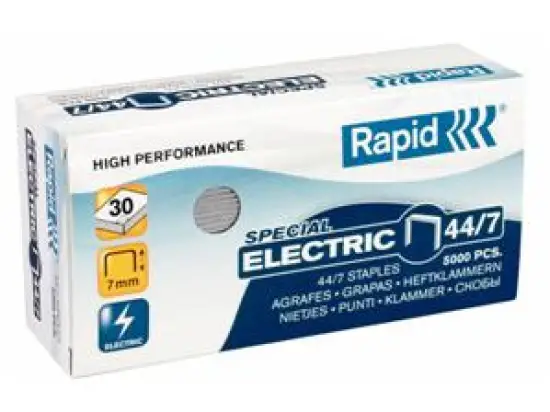 Heftklammern Rapid 24868200 Electric 44/7 galvanisiert 5M, Pack 5 x 5000 Stk