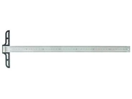 Zeichenschiene Rumold 313100 100cm Edelstahl mit mm-Teilung auf beiden Seiten