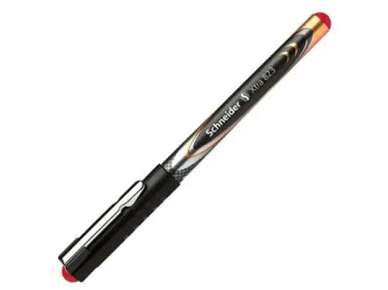 Tintenroller Schneider 8232 Xtra 823 0,3mm, Edelstahlspitze, mit Kappe, rot