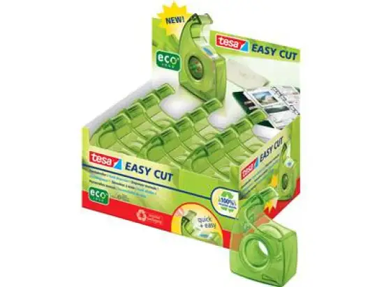 Klebefilm-Handabroller Tesa 57955-00000-00 Easy Cut ecoLogo 19mmx10m grün