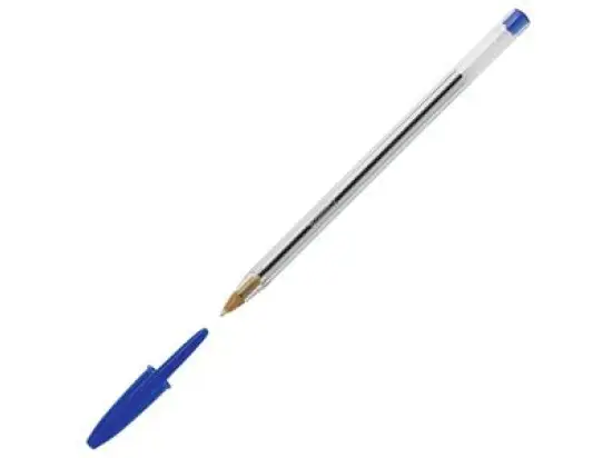 Kugelschreiber Bic 8373609 Cristal Original 0,4mm (M), mit Kappe, dokumentenecht, blau, Pack 50 Stk