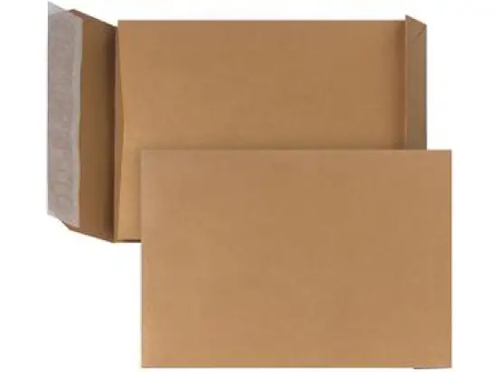 Faltentasche Posthorn 00014061 B5 (176 x 250 mm), 110g, ohne Fenster, Haftklebung, 30mm-Stehboden, braun, Pack 250 Stk