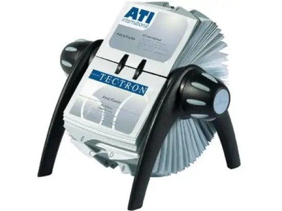 Rollkartei Durable 2417-01 241701 Visifix Flip Vegas 200Karten offen schwarz 21,5x12x18,5cm