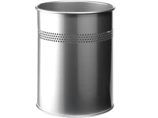 Papierkorb Durable 3300-23 330023 15 Liter Metall silber 4 Reihen perforiert
