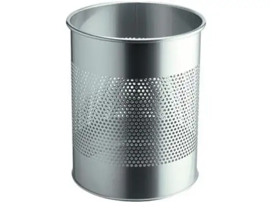 Papierkorb Durable 3310-23 331023 15 Liter Metall silber 20 Reihen perforiert