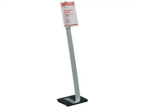 Präsentationsständer Durable 4818-23 481823 Crystal Sign Stand A4 hoch oder quer, Aluminium, silber