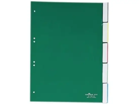 Register Durable 6220-05 622005 A4 5-teilig Kunststoff (PP) Tabs grün