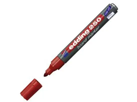 Whiteboardmarker Edding 250 4-250002 1,5-3mm, Rundspitze, rot