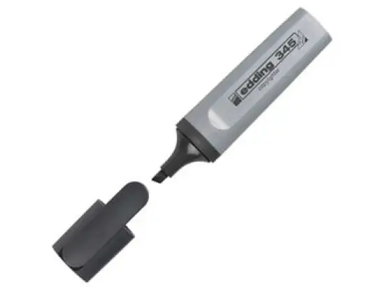 Textmarker Edding 345 4-345012 2-5mm, Keilspitze, silbergrau, Pack 10 Stk