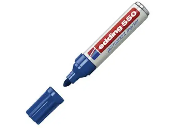 Permanentmarker Edding 550 4-550003 3-4mm, Rundspitze, blau