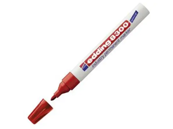 Permanentmarker Edding 8300 4-8300002 1,5-3mm, Rundspitze, rot