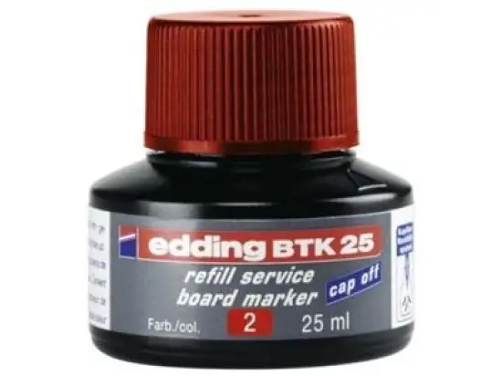 Whiteboardmarker-Nachfülltusche Edding BTK25 4-BTK25002 rot, für edding 250, 360, 361, 363, Flasche 25ml