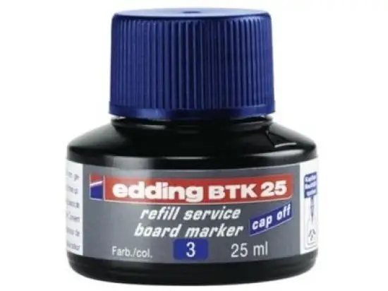 Whiteboardmarker-Nachfülltusche Edding BTK25 4-BTK25003 blau, für edding 250, 360, 361, 363, Flasche 25ml