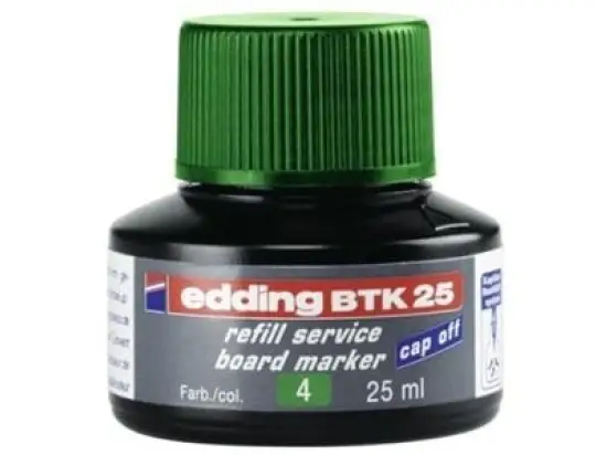 Whiteboardmarker-Nachfülltusche Edding BTK25 4-BTK25004 grün, für edding 250, 360, 361, 363, Flasche 25ml