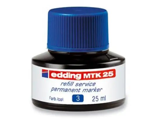 Permanentmarker-Nachfülltusche Edding MTK25 4-MTK25003 blau, für Edding 1/400/404/3000/3300, 25ml