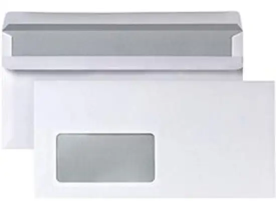 Briefumschlag 327234101 DIN lang, mit Fenster, selbstklebend, Offset weiß, 75g, Pack 1000 Stk