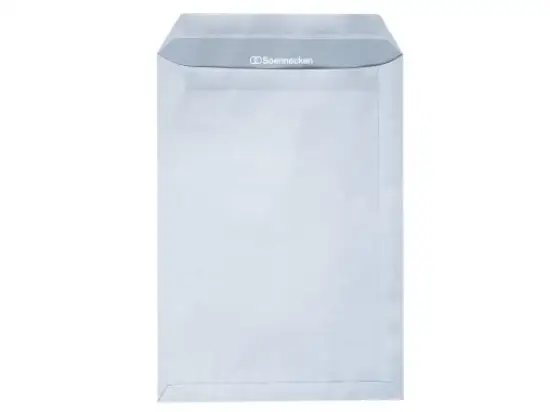 Versandtasche Soennecken 327211901 2954 C4 (229 x 324 mm), ohne Fenster, Selbstklebung, weiß, grauer Innendruck, 90g, Pack 250 Stk