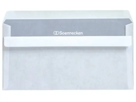 Briefumschlag Soennecken 327211601 2932 Kompakt 125x229mm ohne Fenster selbstklebend weiß 75g, Pack 1000 Stk