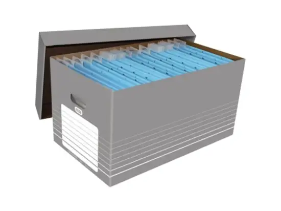 Umzugskarton / Archivschachtel Elba 100333273 83427 tric A4, Wellpappe, grau/weiß